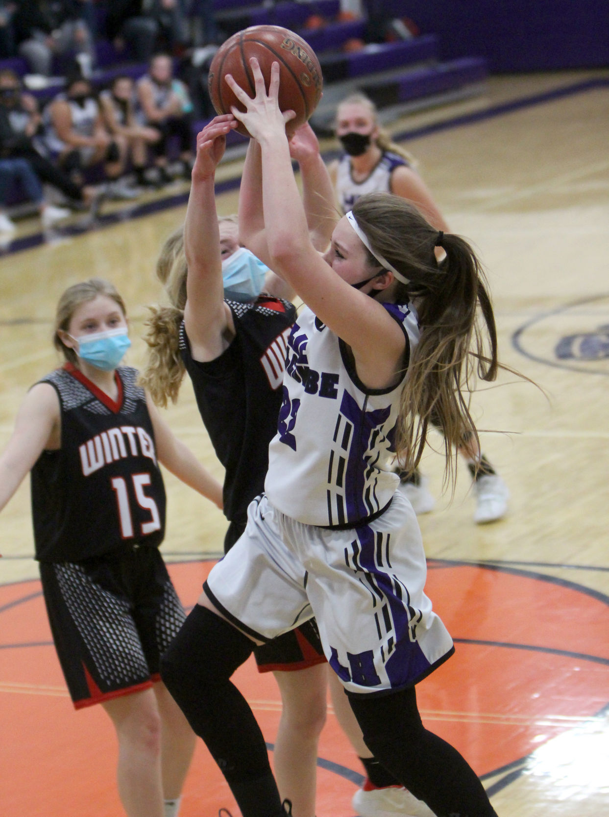 Winter at Lake Holcombe girls basketball 1-5-21